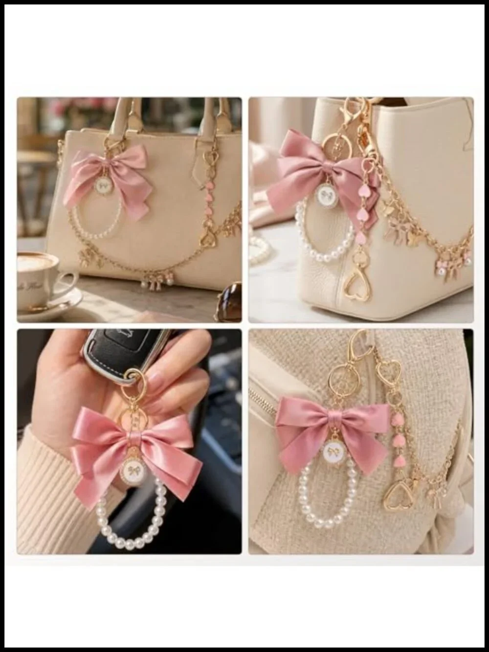 Bag Charm Chain Set - 3 Pcs Purse Chains with Replacement Extender Chain